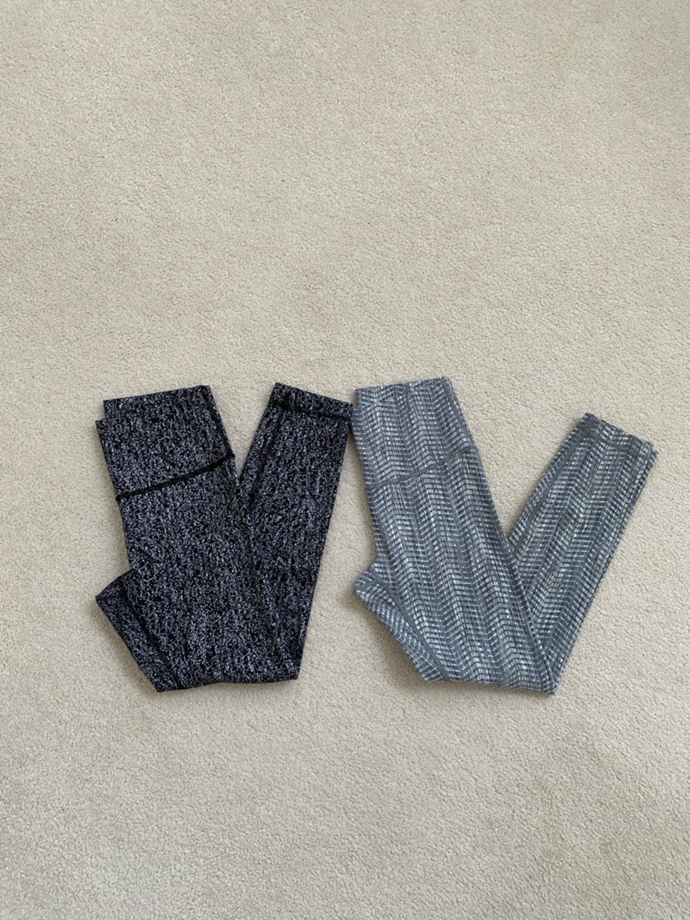 lululemon athletica Leggings - Black and Gray Marled Pair